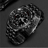 Popular men's steel band fashion quartz watch