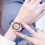 Women Watches Bracelet set Starry Sky Ladies Bracelet Watch Casual Leather Quartz Wristwatch Clock Relogio Feminino