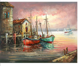 Painting By Numbers Ship Digital Painting Landscape Boat On Cavans Frameless DIY pictures by numbers