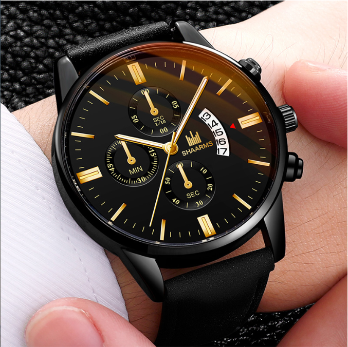 Men's calendar quartz watch