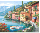 Painting By Numbers Ship Digital Painting Landscape Boat On Cavans Frameless DIY pictures by numbers