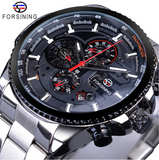 Pop up large dial multi-function fully automatic hollow mechanical watch