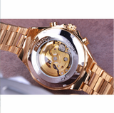 Men's high-grade hollow full-automatic mechanical steel band Watch