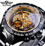 Men's high-grade hollow full-automatic mechanical steel band Watch