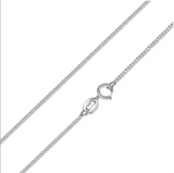 BAMOER Classic Basic Chain 100% 925 Sterling Silver Lobster Clasp Adjustable Necklace Chain Fashion Jewelry SCA009-45