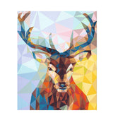 Popular digital oil painting of checkered deer