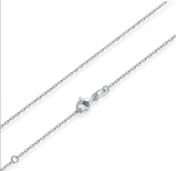 BAMOER Classic Basic Chain 100% 925 Sterling Silver Lobster Clasp Adjustable Necklace Chain Fashion Jewelry SCA009-45