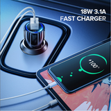 Universal 18W Car Charger Quick Charge 3.0 Dual 3.1A USB Fast Charging