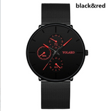 Fashion high-end leisure business net belt quartz watch