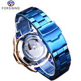 Pop up large dial multi-function fully automatic hollow mechanical watch