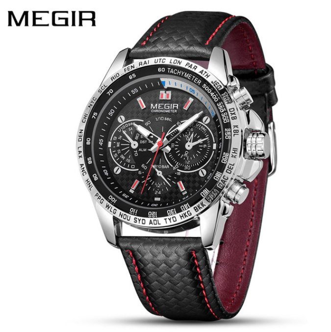 Men's sports imitation three eye luminous men's Watch
