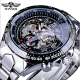 Men's high-grade hollow full-automatic mechanical steel band Watch