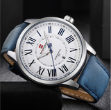 Men's Quartz waterproof Roman calendar watch