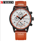 Popular new leisure men's belt calendar quartz watch