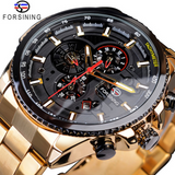 Pop up large dial multi-function fully automatic hollow mechanical watch