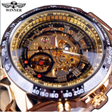 Men's high-grade hollow full-automatic mechanical steel band Watch