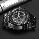 Popular men's steel band fashion quartz watch