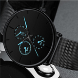 Fashion high-end leisure business net belt quartz watch