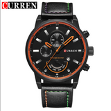 Popular new leisure men's belt calendar quartz watch