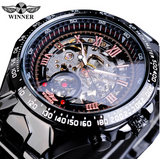 Men's high-grade hollow full-automatic mechanical steel band Watch