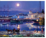 Painting By Numbers Ship Digital Painting Landscape Boat On Cavans Frameless DIY pictures by numbers