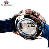 Pop up large dial multi-function fully automatic hollow mechanical watch