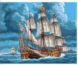 Painting By Numbers Ship Digital Painting Landscape Boat On Cavans Frameless DIY pictures by numbers