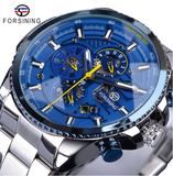 Pop up large dial multi-function fully automatic hollow mechanical watch